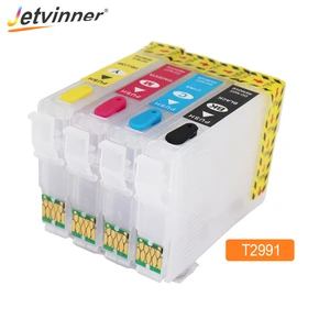 jetvinner t2991 refillable ink cartridges 29 29xl for epson xp342 xp345 xp442 xp445 xp 445 xp 345 xp 342 printers with arc chips free global shipping