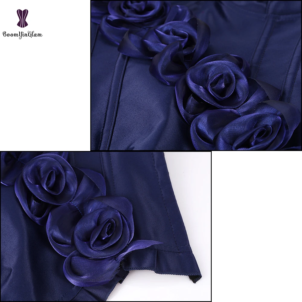 Купи две штуки получи один бесплатно синие корсеты с аппликацией нагрудная чашка