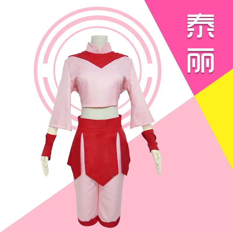 

Anime Avatar The Last Airbender Ty Lee Cosplay Costume for Women Adult Halloween Fancy Suit Pink Dress Set Hanfu Carnival Wear