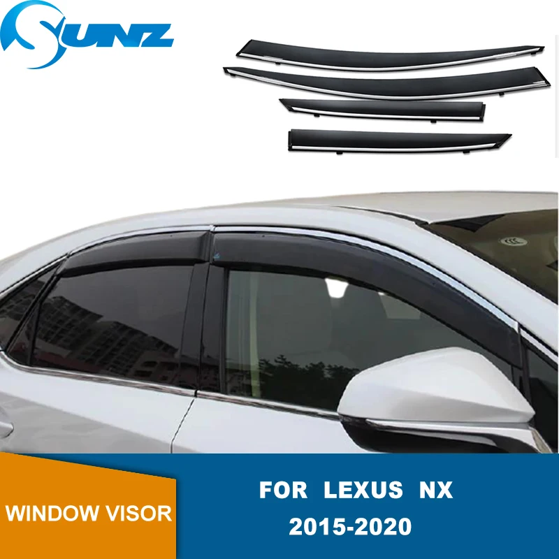 

Window Visor For Lexus NX 2015 2016 2017 2018 2019 2020 PC Window Shields Sun Rain Deflector Guards Car Door Visor SUNZ