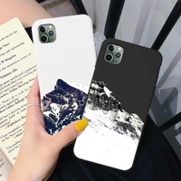 trend snow mountain silicone phone case for iphone x xr xs max se 2020 himalayas cover for iphone 11 12 13 pro max 6s 7 8 plus