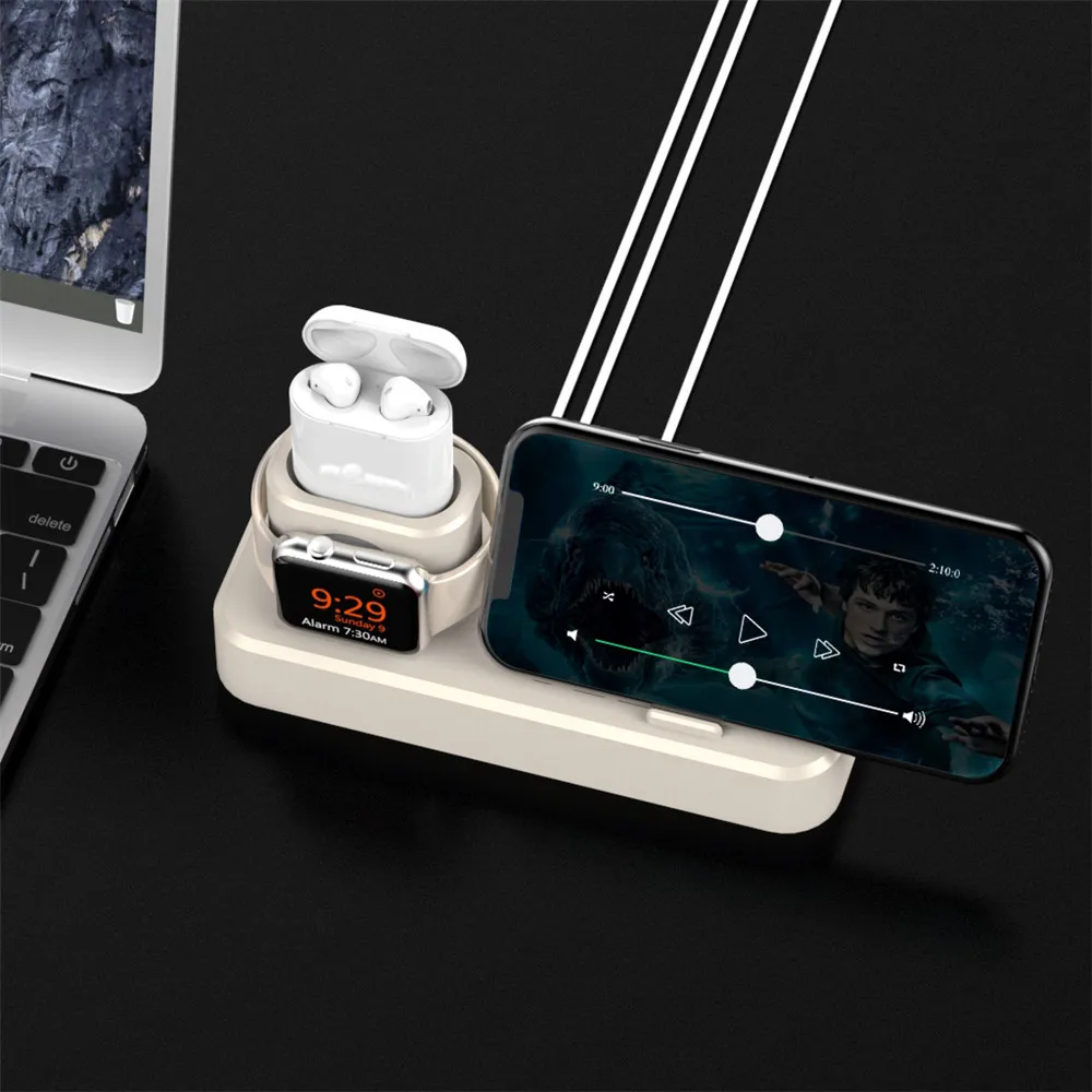 SZYSGSD 3 в 1 Подставка для зарядки Apple i Watch Airpods зарядная док станция iPhone 8 8Plus 7 6S