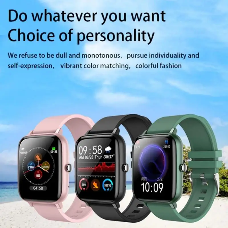 

P6 Smart Watch Men Bluetooth-compatible Heart Rate Monitor Smart Clock Women Sports Fitness Tracker Full Touch For IOS Android