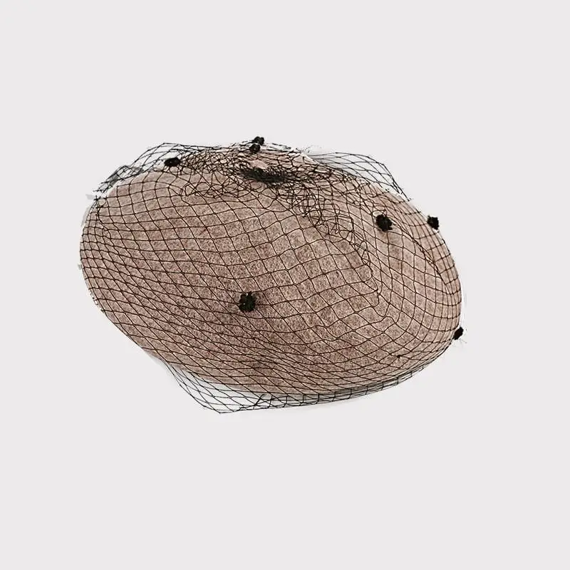 

2021 Autumn winter Polyester Solid Color lace adjustable beret hats for Women and girl Painter hat Beanie cap 36