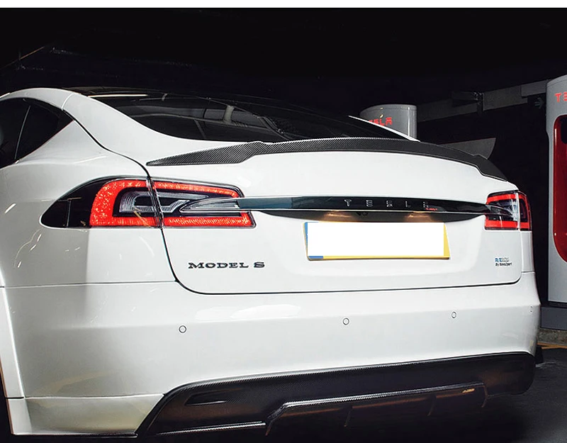 V-образное освещение из углеродного волокна для Tesla Model S Sedan 60 70 75 85 90 D P85D P90D P100D 2012 -