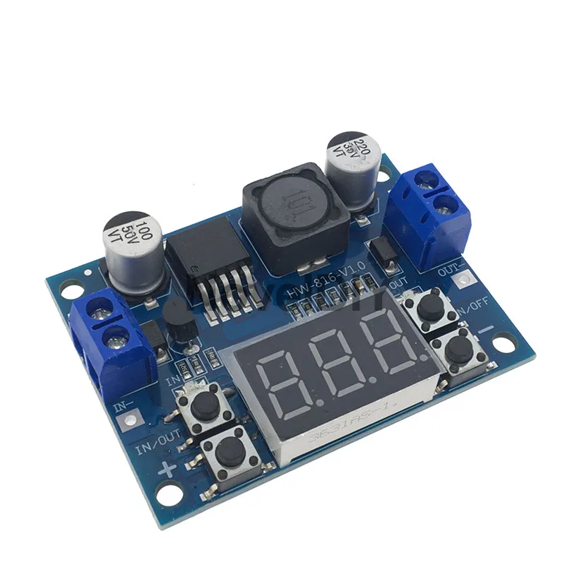 LM2596S DC-DC Регулируемый понижающий модуль питания LM2596 регулятор напряжения с светодиодный дисплей Вольтметр цифровой 3,3 В 5 в 12 В