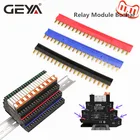 Узкий релейный модуль GEYA 41F, короткая шина, перемычка, быстрая проводка, черная, красная, синяя