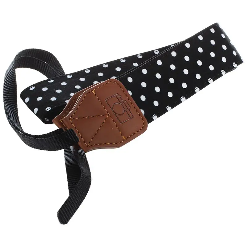 Мягкий хлопковый ремень в горошек для камеры Универсальный Регулируемый с