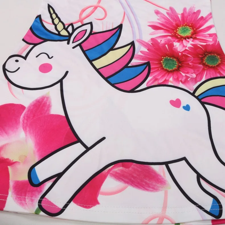 Новинка Розничная продажа платья для девочек с единорогом пижамы платье