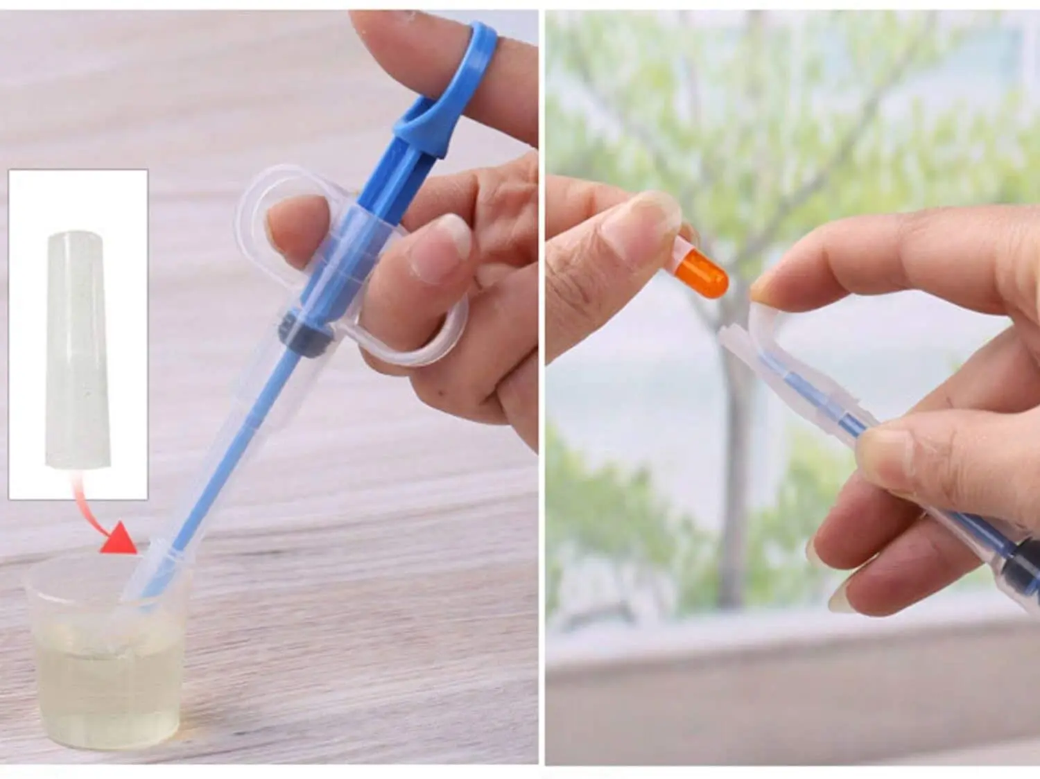 

Emoly Pet Pill Dispenser, Pet Piller Gun Dog Pill Shooter Medical Feeding Tool Kit for Cats Dogs Small Animals - Red