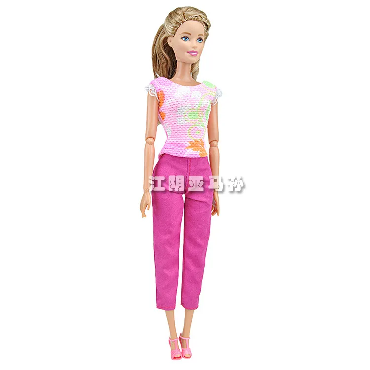 NK 1x Fashion Lovely Dress Mini Gown Flower Print Wedding Party Skirt Daily Clothes for Barbie Doll Accessories Girl's Toy JJ | Игрушки и
