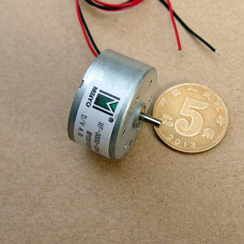 RF-300C-12340 D/V4.0 Микро Мини 24 мм круглый шпиндель двигатель 2 вал маленький 300