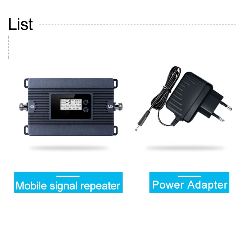 

New Walokcon LCD Display Repeater 4G LTE DCS 1800 Mobile Phone Signal Amplifier 80dB Gain 4G Signal Booster GSM 1800 MHz Band 1