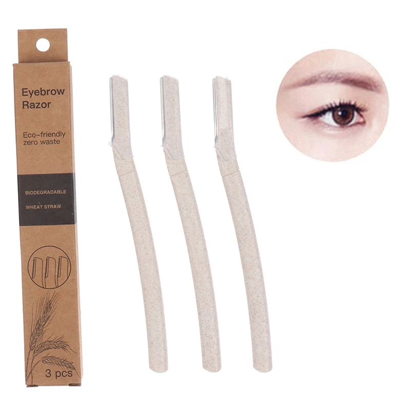 

3 Pack Women Eyebrow Brow Shaper Razor Trimmer Blade Facial Hair Remover Tool facial razors for women