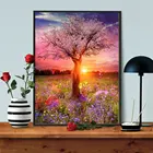 Набор для алмазной живописи 5D, мозаика с рисунком деревьев, пейзажей, наливка клея, вышивка сделай сам, полное украшение, подарок для творчества, домашний декор