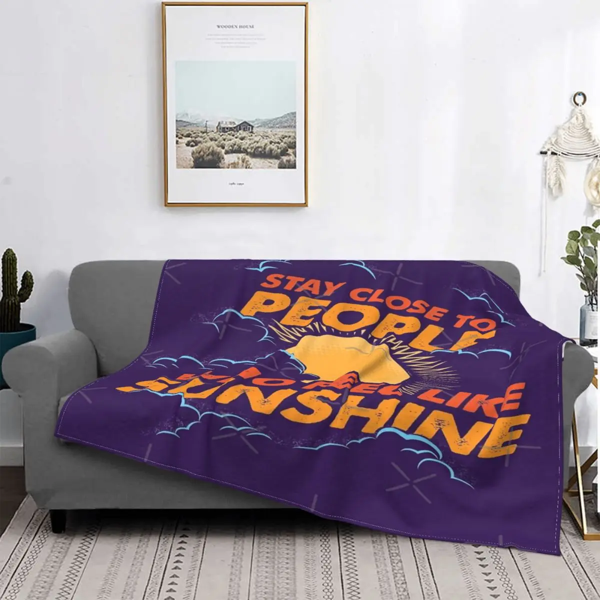 

Sunshine People-Manta a cuadros para cama, edredón, funda de sofá, manta de verano, textil de lujo para el hogar