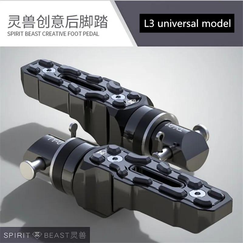 BLACK L3 Мотоциклетные противоскользящие педали Spirit Beast для серии Benelli, модифицированные мотоциклетные подставки для ног, декоративные аксессуары - Цвет: BLACK L3