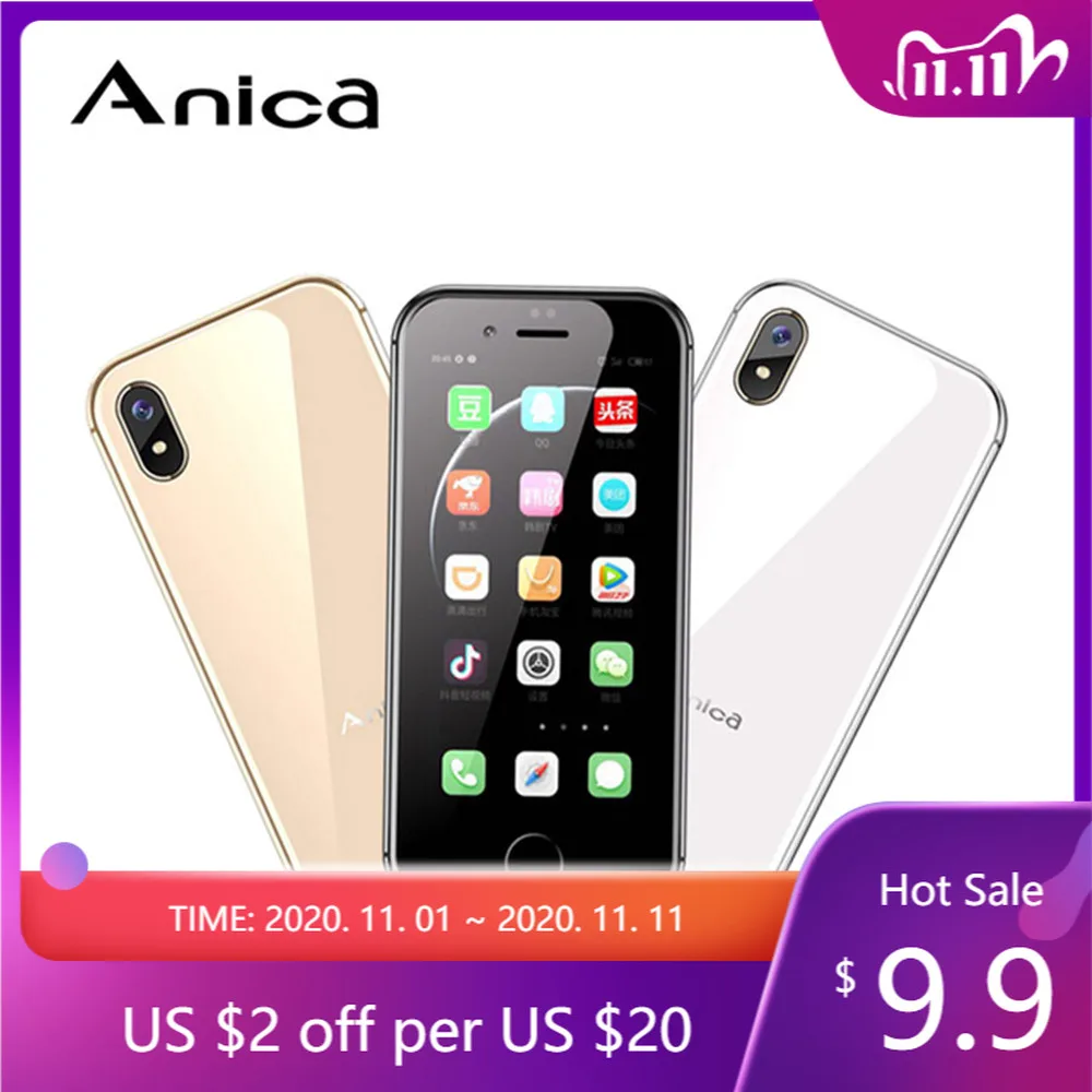 Оригинальный мини смартфон Anica i8 Android 6 0 2 45 дюйма WCDMA 3g мобильный телефон Wi Fi | Смартфоны -32963480168