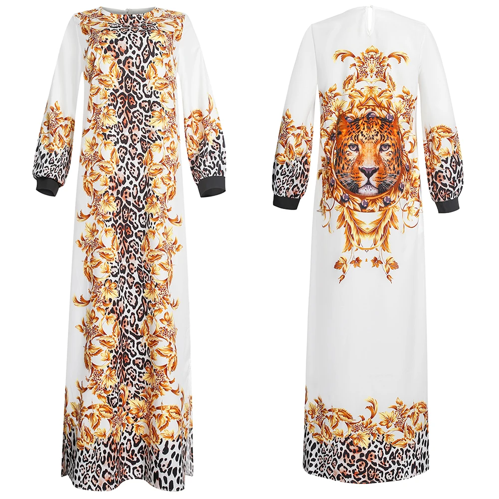 

MD 2021 Summer Clothing For Women African Dashiki Print Chiffon Dresses Plus Size Boubou Kaftan Abaya Ankara Maxi Robe Lady Gown