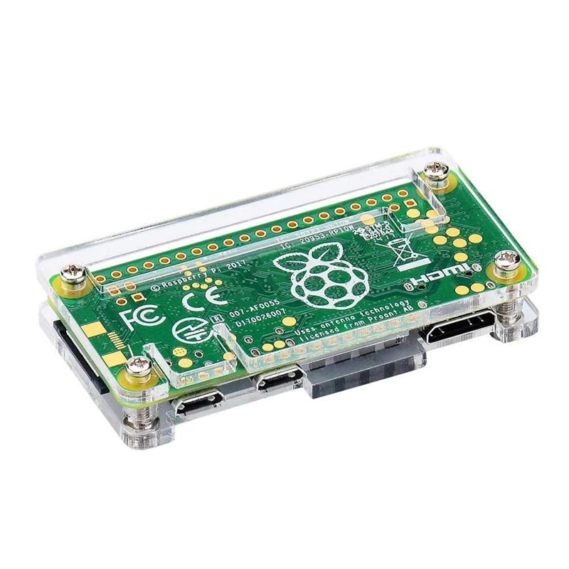 Акриловый чехол 4 в 1 для Raspberry Pi Zero W и с теплоотводом | Компьютеры офис