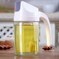glass oil pot automatic opening closing seasoning bottle leak proof oil vinegar bottle with lid kitchen tools