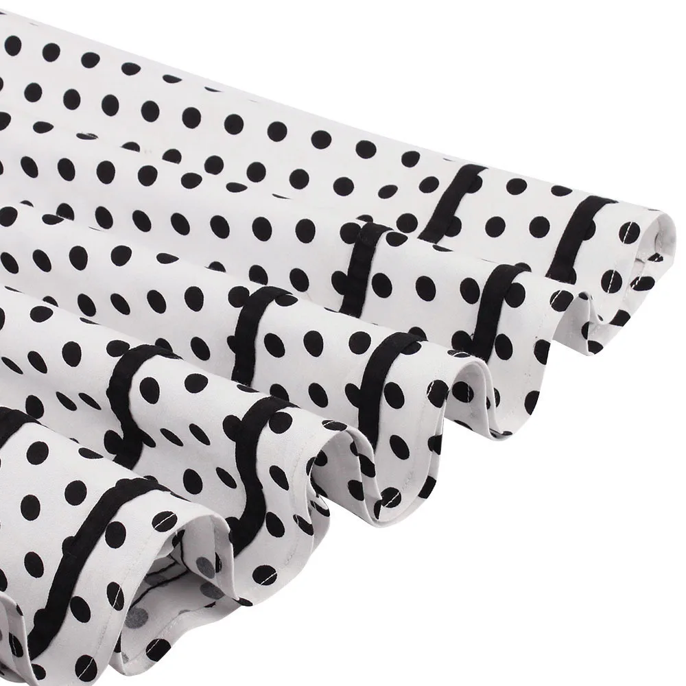 Женское винтажное платье в черный горошек размера плюс летнее без рукавов с