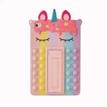 For Samsung Galaxy Tab A7 Case 10.4 Inch SM-T500 / T505 P610 Cover Unicorn Fidget Popper Push Bubble Silicone Case T290 T510