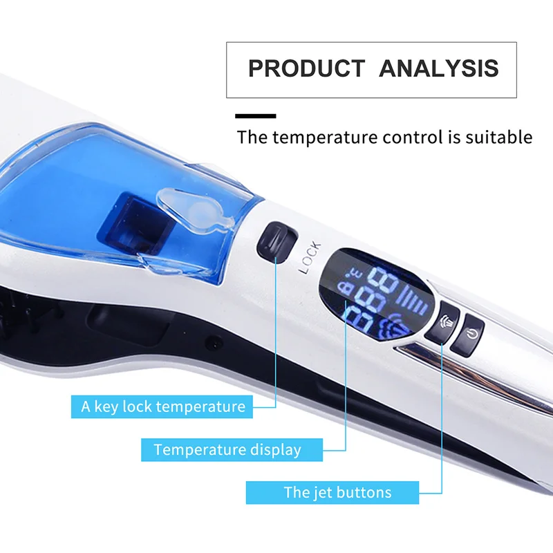 

Professional Steam Straightener Comb Brush Straight Hair Ceramic Hair Iron Electric Hair Straightening Brush Steam Comb