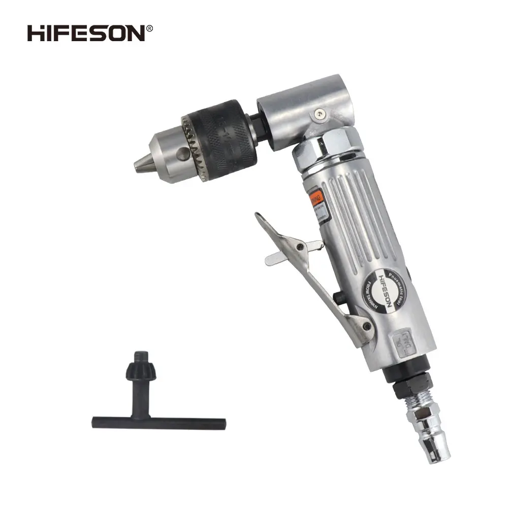 

HIFESON 3 / 8 " Elbow Air Pneumatic Drill Forward & Reverse Speed Regulating Gear Stirring Drilling Machine Grinder 1.5-10mm