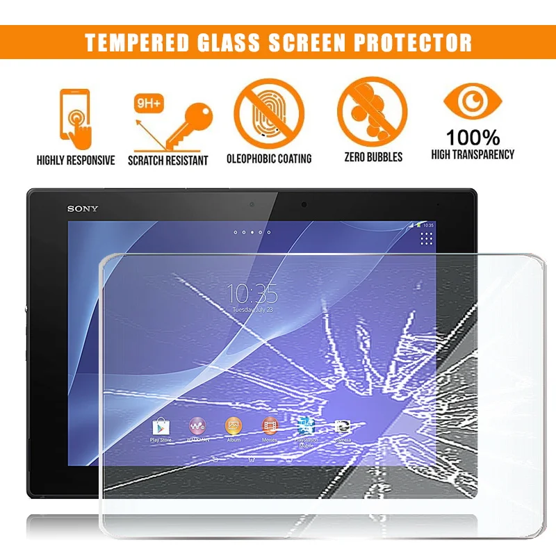 

For Sony Xperia Z2 Tablet LTE Tablet Tempered Glass Screen Protector Scratch Resistant Anti-fingerprint Film Cover