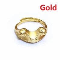 new retro frog head rings wholesale fashion cute frog adjustable opening couple ring jewelry 2021 jewelry on the finger