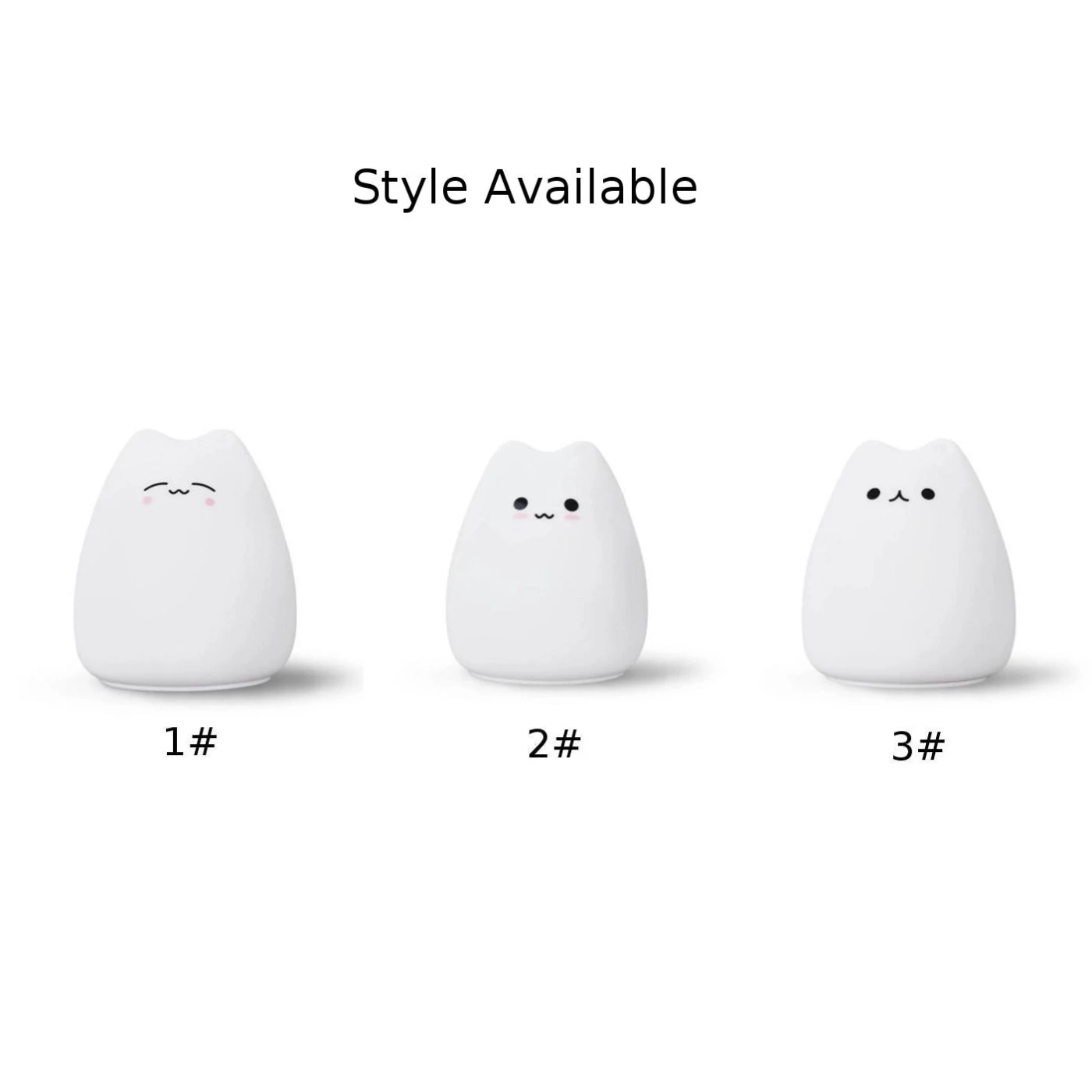 Ночной светильник с usb зарядкой 7 цветов силиконовый светодиодный изображением