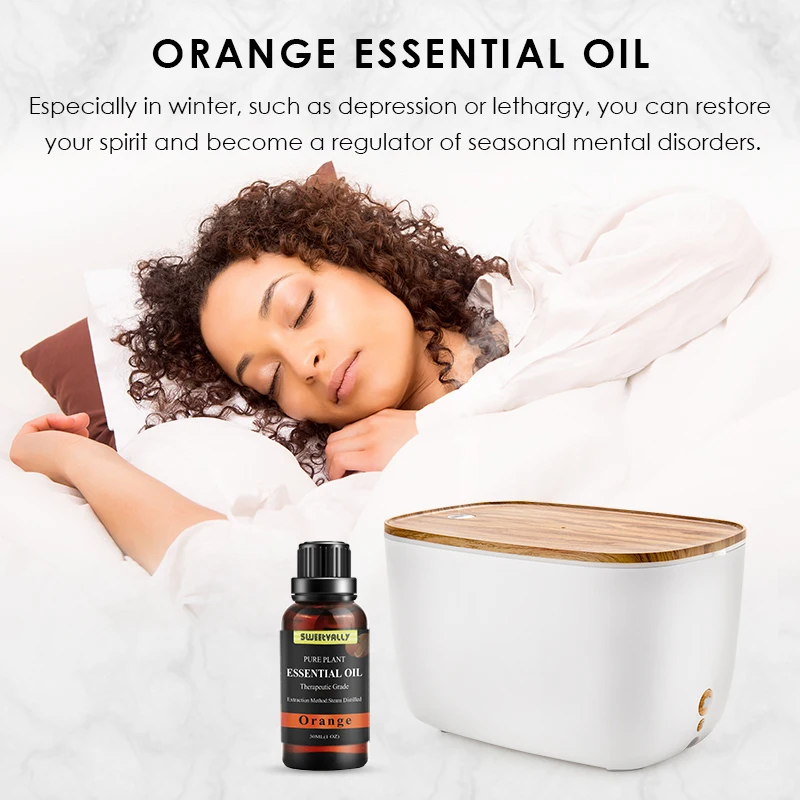 30 мл оранжевое 100% чистое эфирное масло для увлажнителя воздуха ароматическая