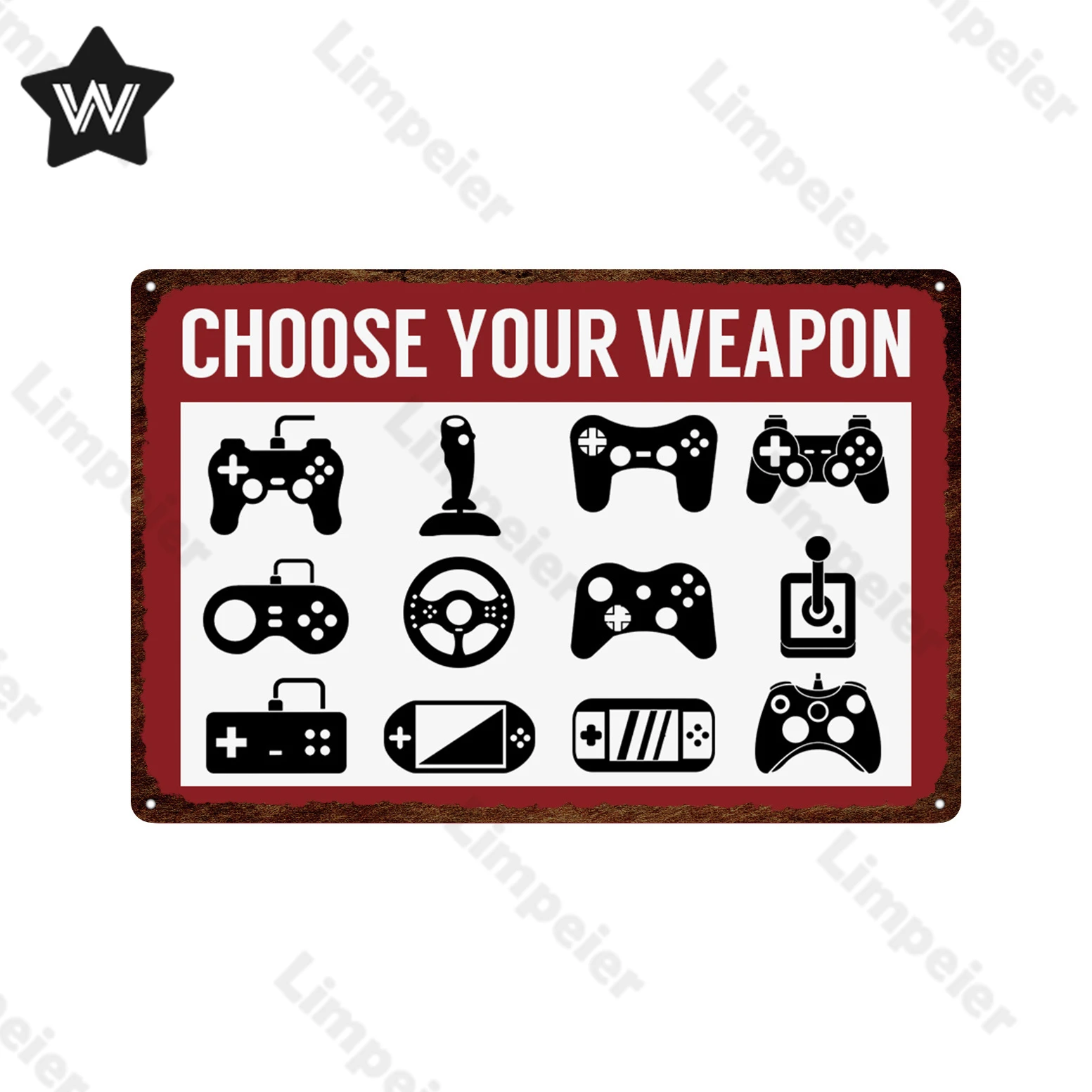 Винтажная металлическая вывеска для геймеров настенные стикеры в стиле ретро