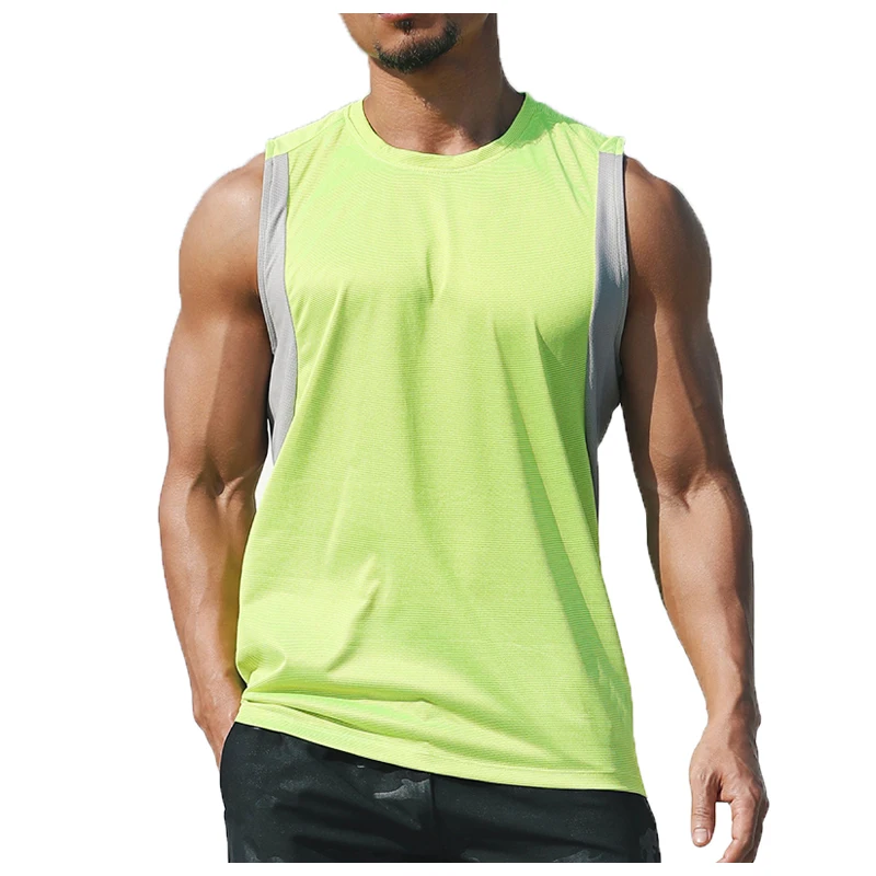 

Pure Color Quick-Drying Men's Breathable Leisure Loose Fitness Running Sports Vest Slim Sleeveless Man Top Summer Men Clothing