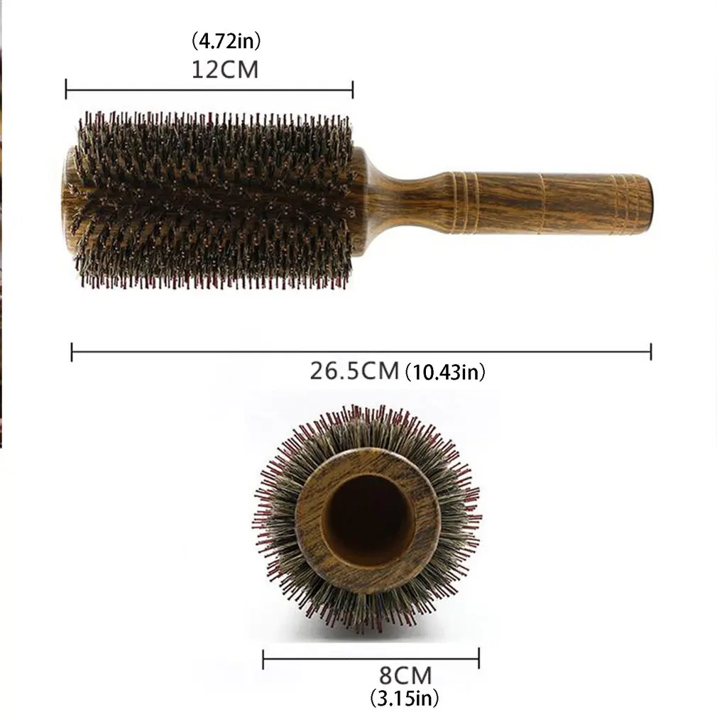 

Bristle Wood Curl Hair Comfortable Comb Internal Buckle Blow Molding Bristle Wood Comb Hair Salon Durable Comb