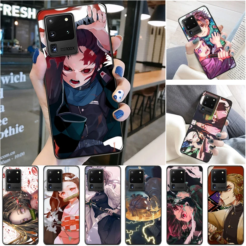 

Demon Slayer Agatsuma Zenitsu Kamado Nezuko Kamado Tanjirou Kimetsu No Yaiba Phone Case For Samsung Galaxy S20 Ultra FE Carcasa