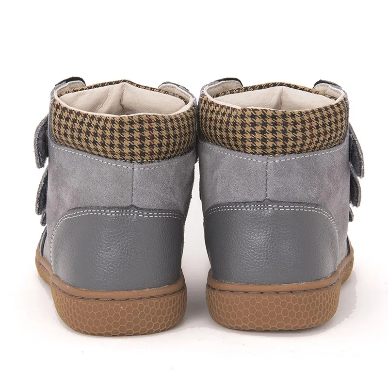 Кожаные ботинки для девочек и мальчиков PEKNY BOSA брендовые ботинки-мартинсы на