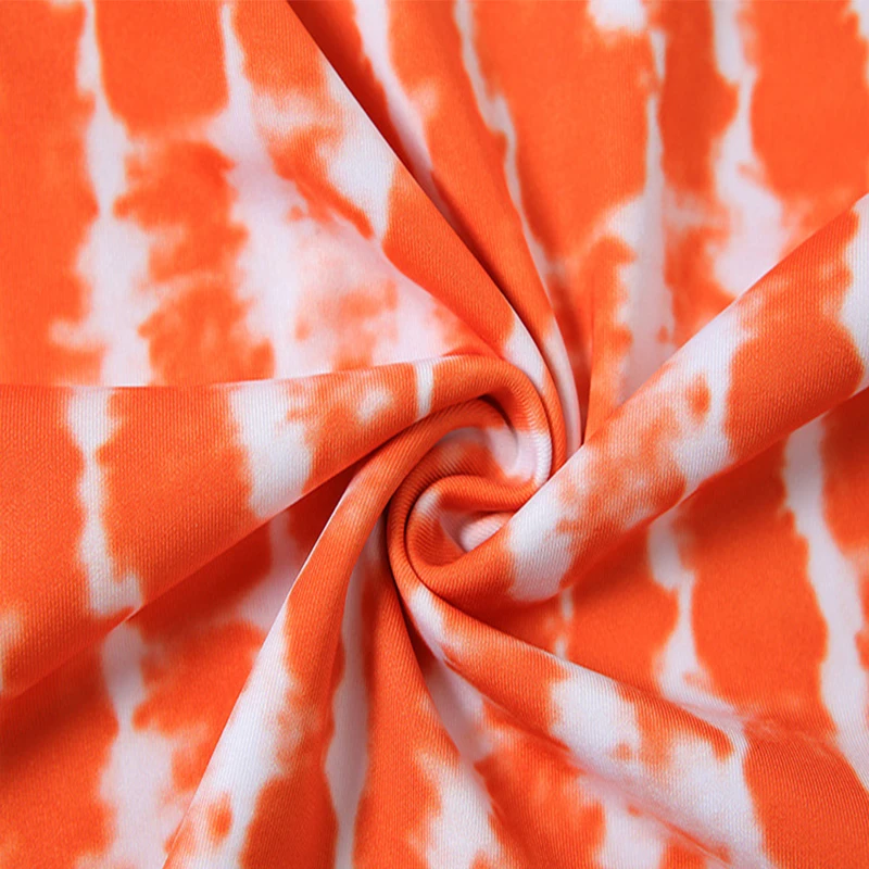 Forefair Autumn Sexy Printed Women Mini Dress Short Puff Sleeve Streetwear Orange Pullover V Neck Stylish Party Pencil | Женская одежда