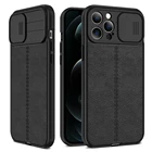 Кожаный чехол для iPhone 13 Pro Max 12 mini 11 SE 2020, ударопрочный чехол из ТПУ