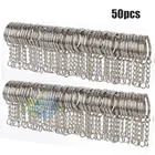 Брелок для ключей для мужчин и женщин, металлический раздельный держатель для ключей с серебристым покрытием, кольцо с разрезом, 10-50 шт.