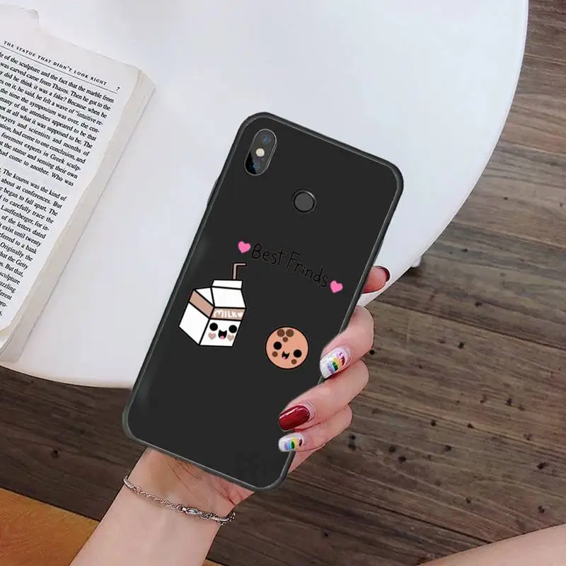 

Cute Milk Biscuits BFF Best Friends Phone Case For Xiaomi Redmi mi note max 3 5 6 8 9 10 t S SE lite proSilicone Cover Funda