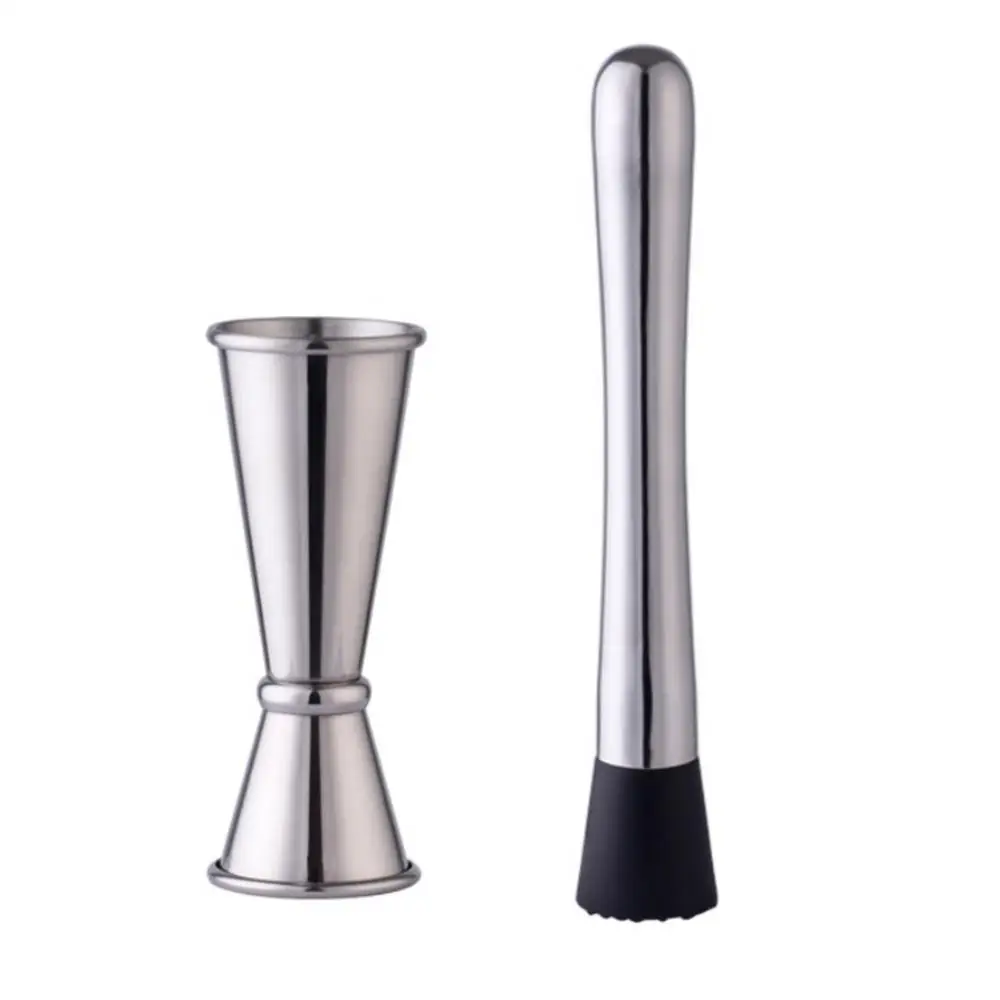 

Stainless Steel Cocktail Wine Milkse Tea Drink Shaker Mixer Set Kitchen Bar Tool