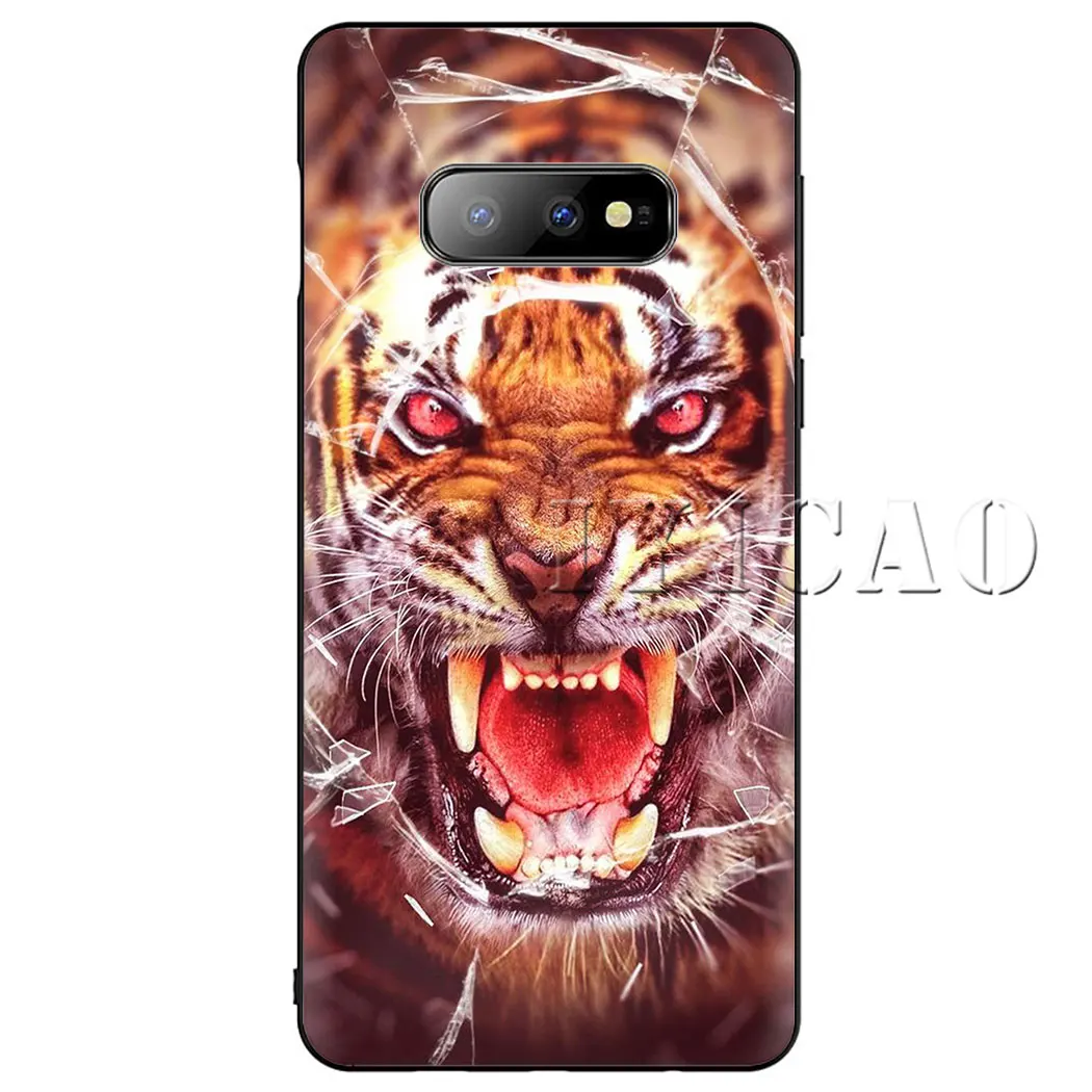 IYICAO Тигр Лев Мягкий силиконовый чехол для samsung S6 S7 S8 Edge S9 S10 Plus S10e телефона - купить