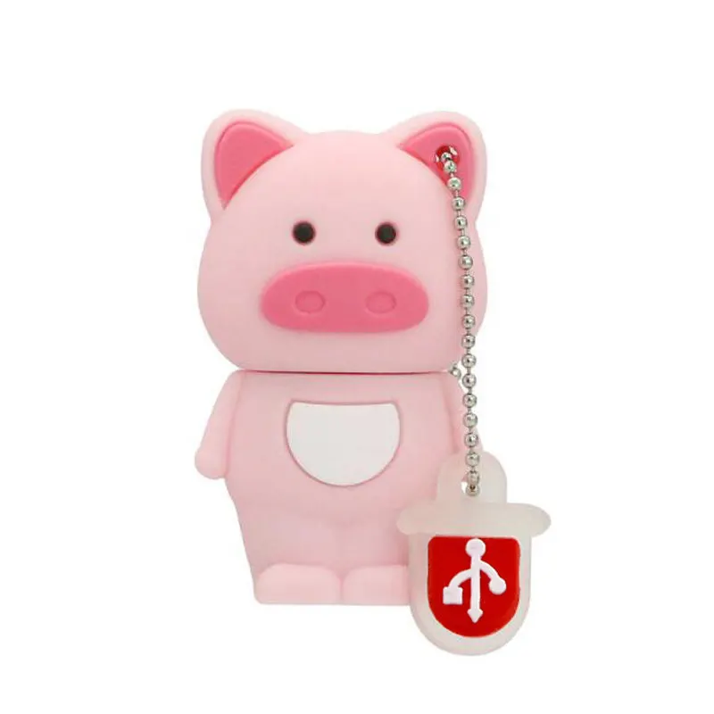 Pig Милый Китайский Зодиак Usb флеш-накопитель 4GB 8GB Memoria Usb 16GB флеш-накопитель 32GB милые животные Свинья обезьяна флеш-накопитель 128GB флэш-диск - Цвет: Pig