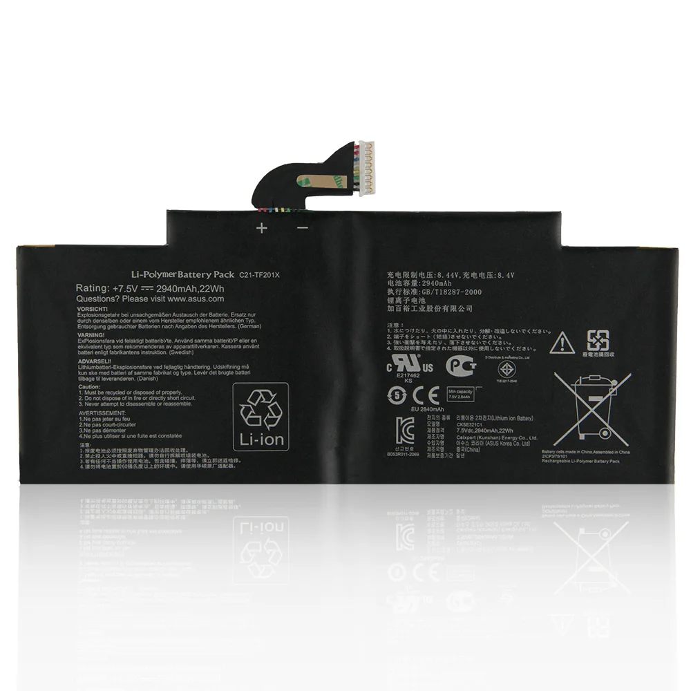 Оригинальная запасная батарея C21 TF201X для ASUS Transformer Pad TF300 TF300T TF300TG TF300TL Tablet Battery