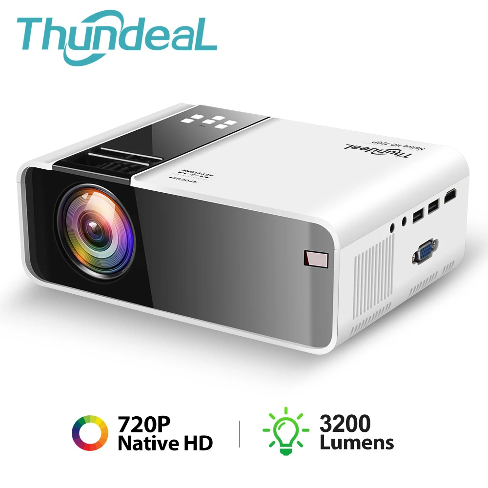 

ThundeaL Мини-проектор TD90 HD 1280 x 720P пикселей LED Android Wi-Fi проектор для дома 3D HDMI кинопроектор Новогодний подарок Код для Aндроид Версия: PSXXXX Скидка ＄...
