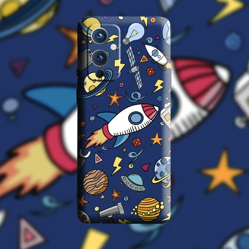 Simples dos Desenhos Foguete de Plástico Dura para Oneplus Animados Pouco Case Casca Pro 7t 7 8t 9 Capa 8