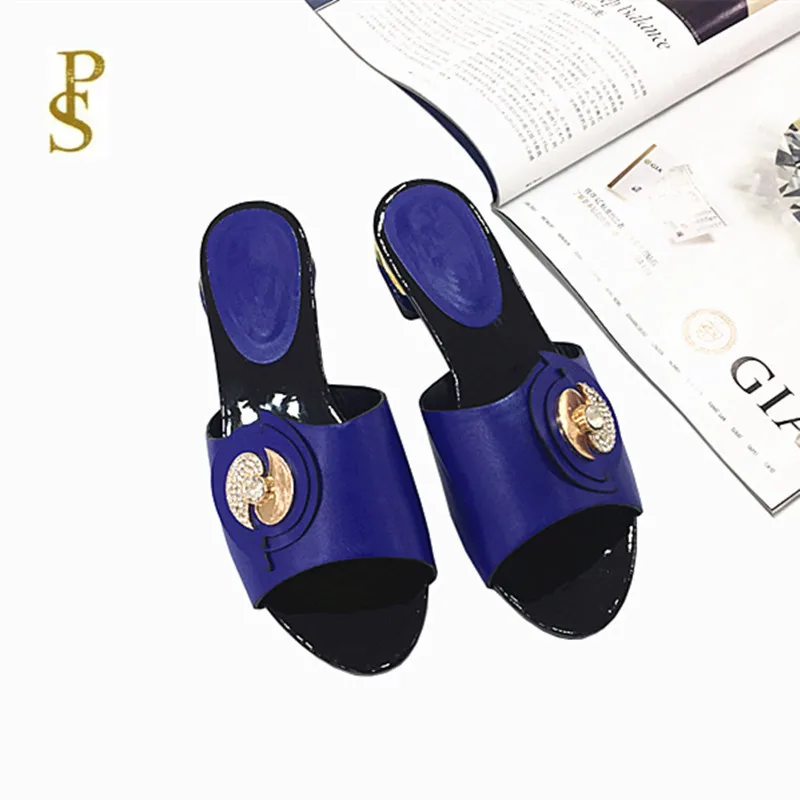 Тапочки на низком каблуке в африканском стиле для женщин женская обувь