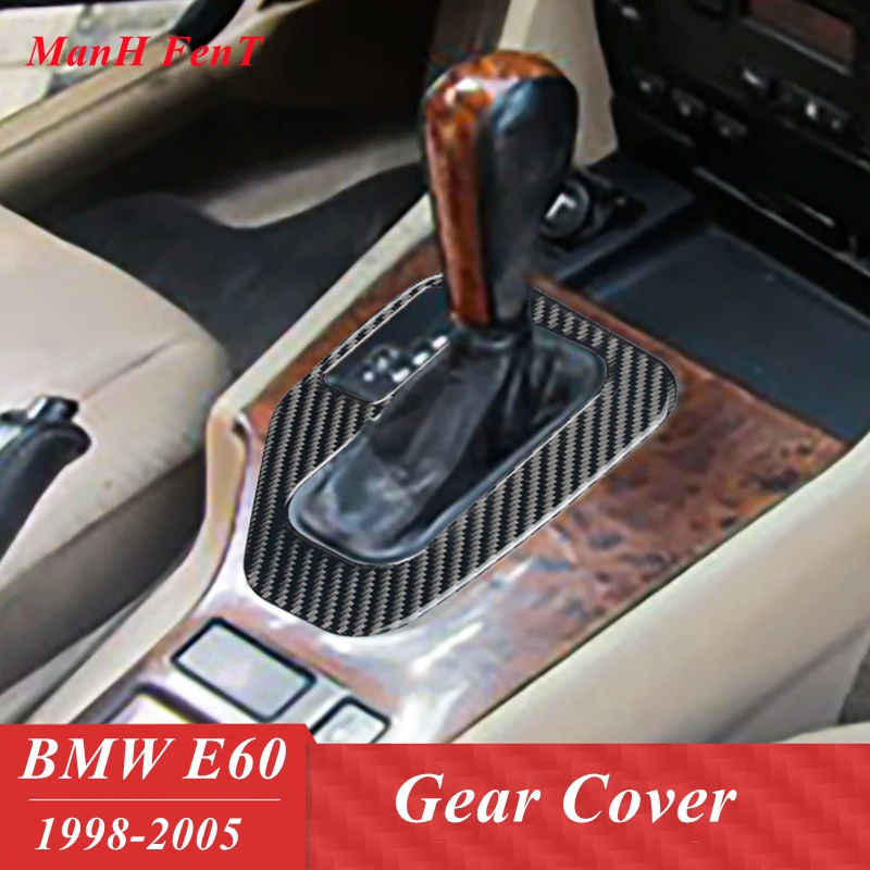 

For BMW E39 Gear Panel Carbon Fiber Decoration 3D Sticker Car Interior Accessories 1998-2005